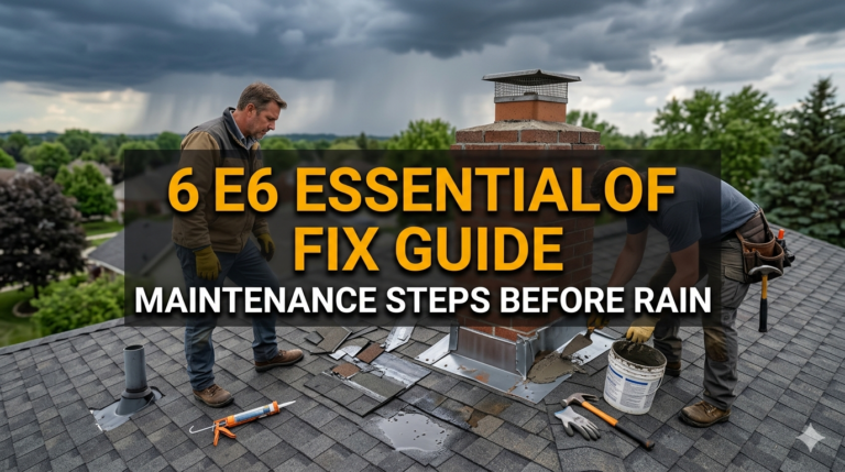 6 Essential Roof Leak Fix Guide Maintenance Steps Before Rain