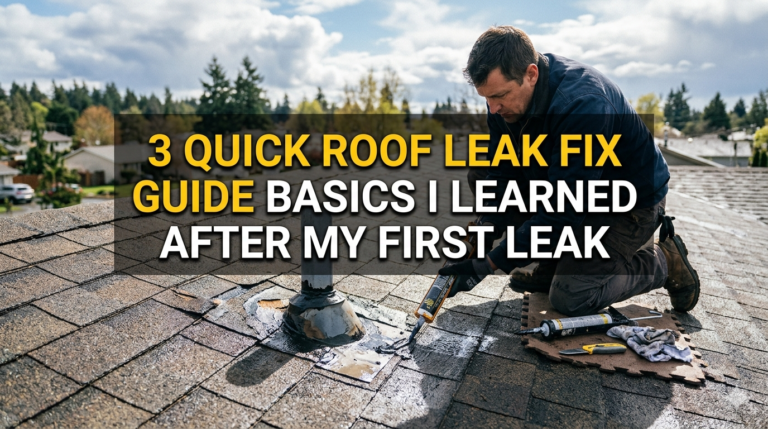 3 Quick Roof Leak Fix Guide Basics I Learned After My First Leak