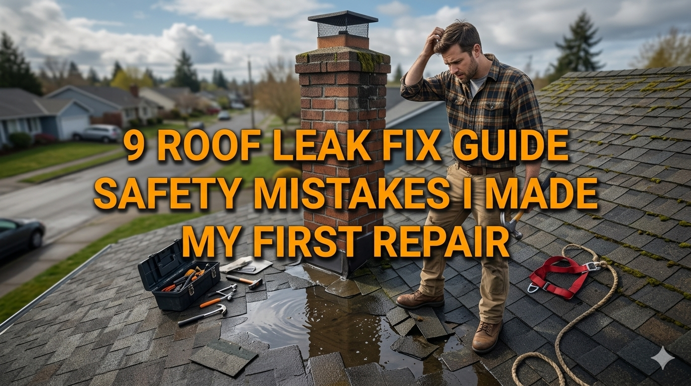 9 Roof Leak Fix Guide Safety Mistakes I Made My First Repair