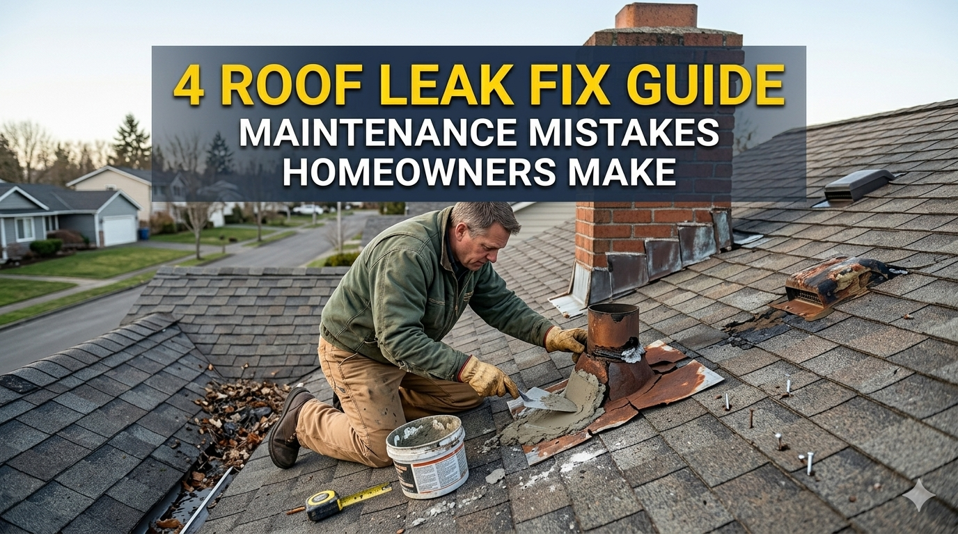 4 Roof Leak Fix Guide Maintenance Mistakes Homeowners Make