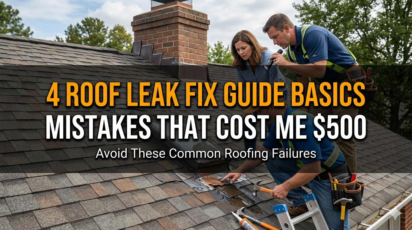 4 Roof Leak Fix Guide Basics Mistakes That Cost Me $500