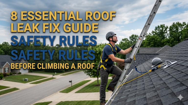 8 Essential Roof Leak Fix Guide Safety Rules Before Climbing a Roof