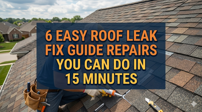 6 Easy Roof Leak Fix Guide Repairs You Can Do in 15 Minutes