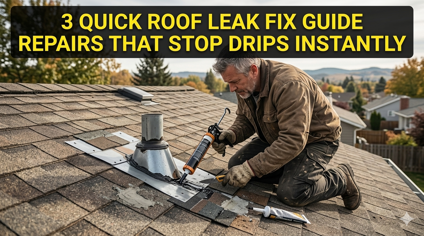 3 Quick Roof Leak Fix Guide Repairs That Stop Drips Instantly