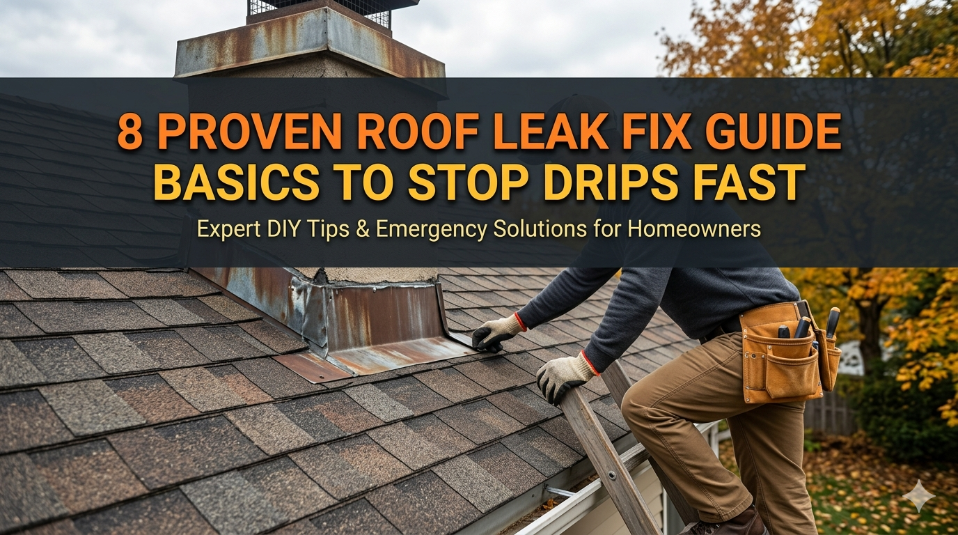 8 Proven Roof Leak Fix Guide Basics to Stop Drips Fast