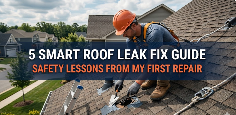 5 Smart Roof Leak Fix Guide Safety Lessons From My First Repair