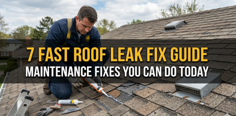 7 Fast Roof Leak Fix Guide Maintenance Fixes You Can Do Today